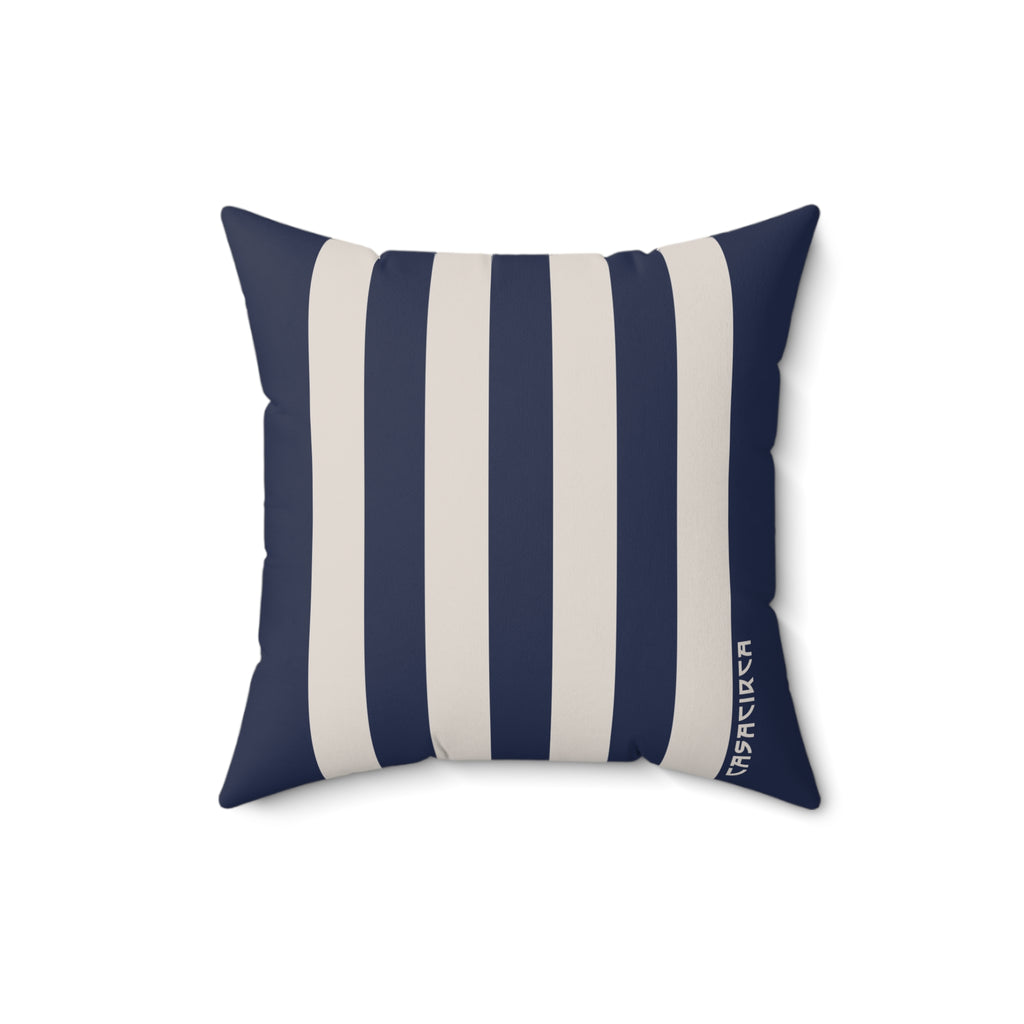 CASACIRCA | RACER PILLOW | NAVY/SILVER GREY | Stylish Faux Suede Pillow - Home Decor, Cozy Living Room, Gift Idea, Nautical Theme, Interior Design Accents