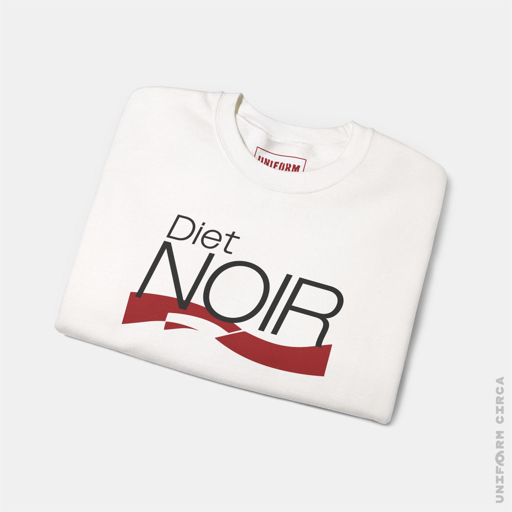 DIET NOIR (Blanc) | Crewneck Sweatshirt | 100% Cotton | Designed & Printed in California