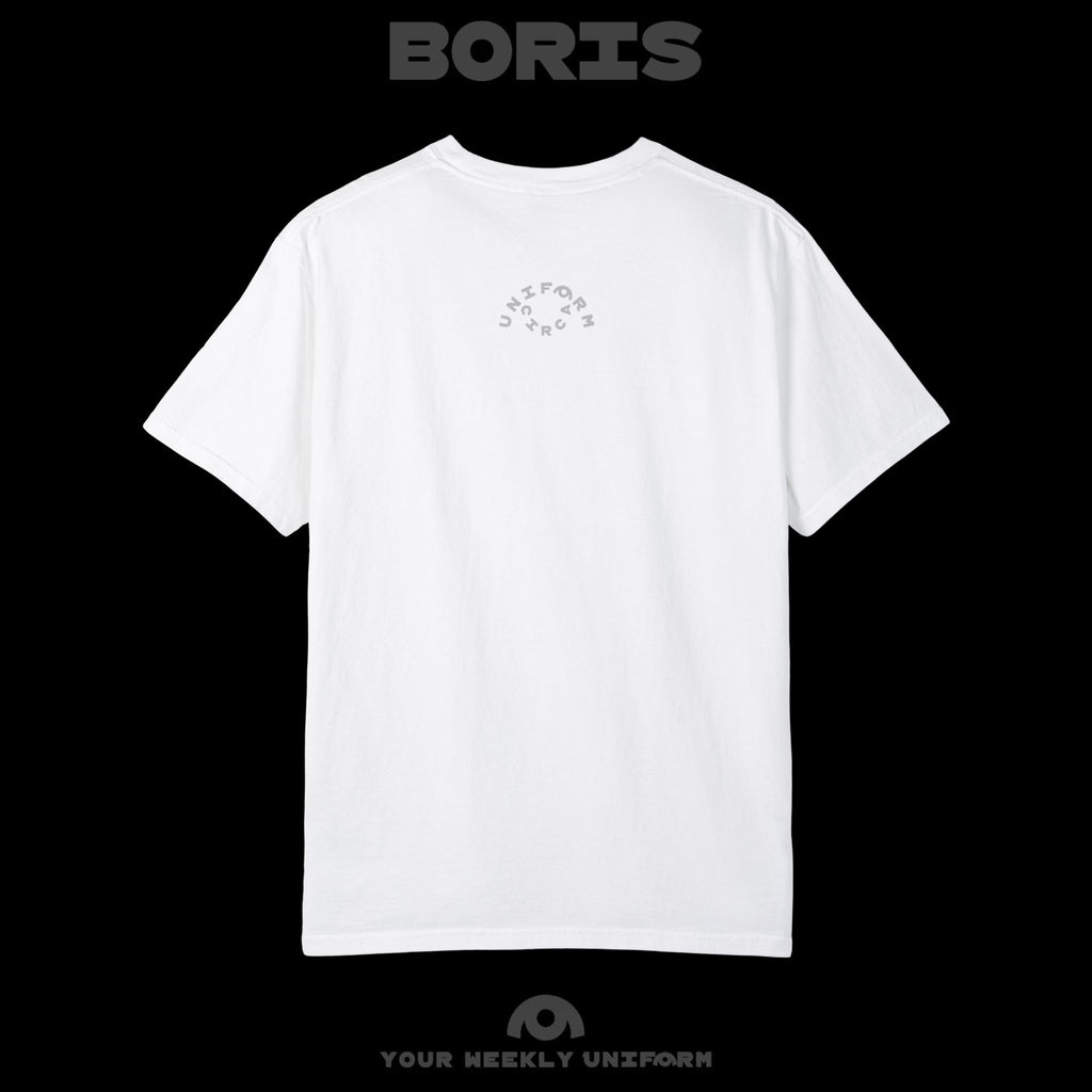 BORIS SATURDAY | CREWNECK T-SHIRT | PRINTED BLACK