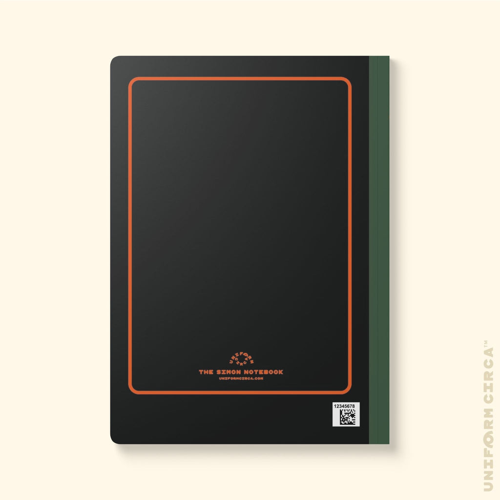 SIMON (SOFT COVER) NOTE & SKETCH JOURNAL | Black/Orange/Rolling Green