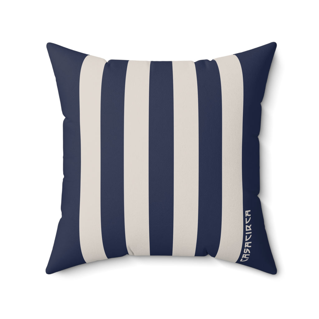 CASACIRCA | RACER PILLOW | NAVY/SILVER GREY | Stylish Faux Suede Pillow - Home Decor, Cozy Living Room, Gift Idea, Nautical Theme, Interior Design Accents