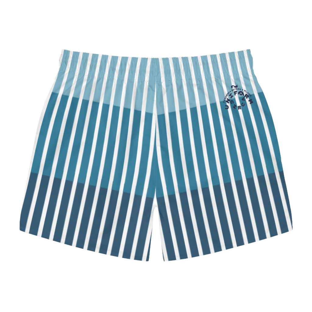 FADER SWIM TRUNKS | Striped Blues/White | Printed