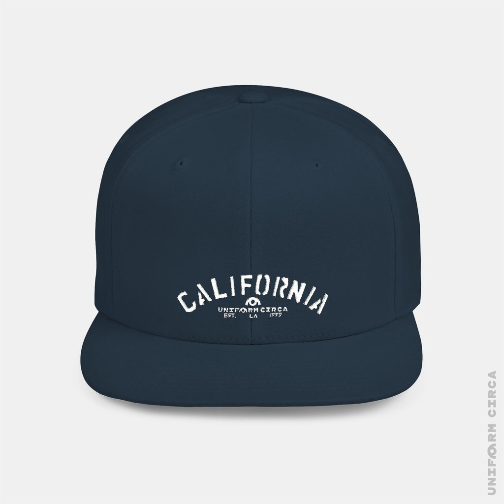 California | Flat Bill Snapback Hat, Trendy Cap for Casual Wear, Streetwear Accessory, Perfect Gift for Friends and Family
