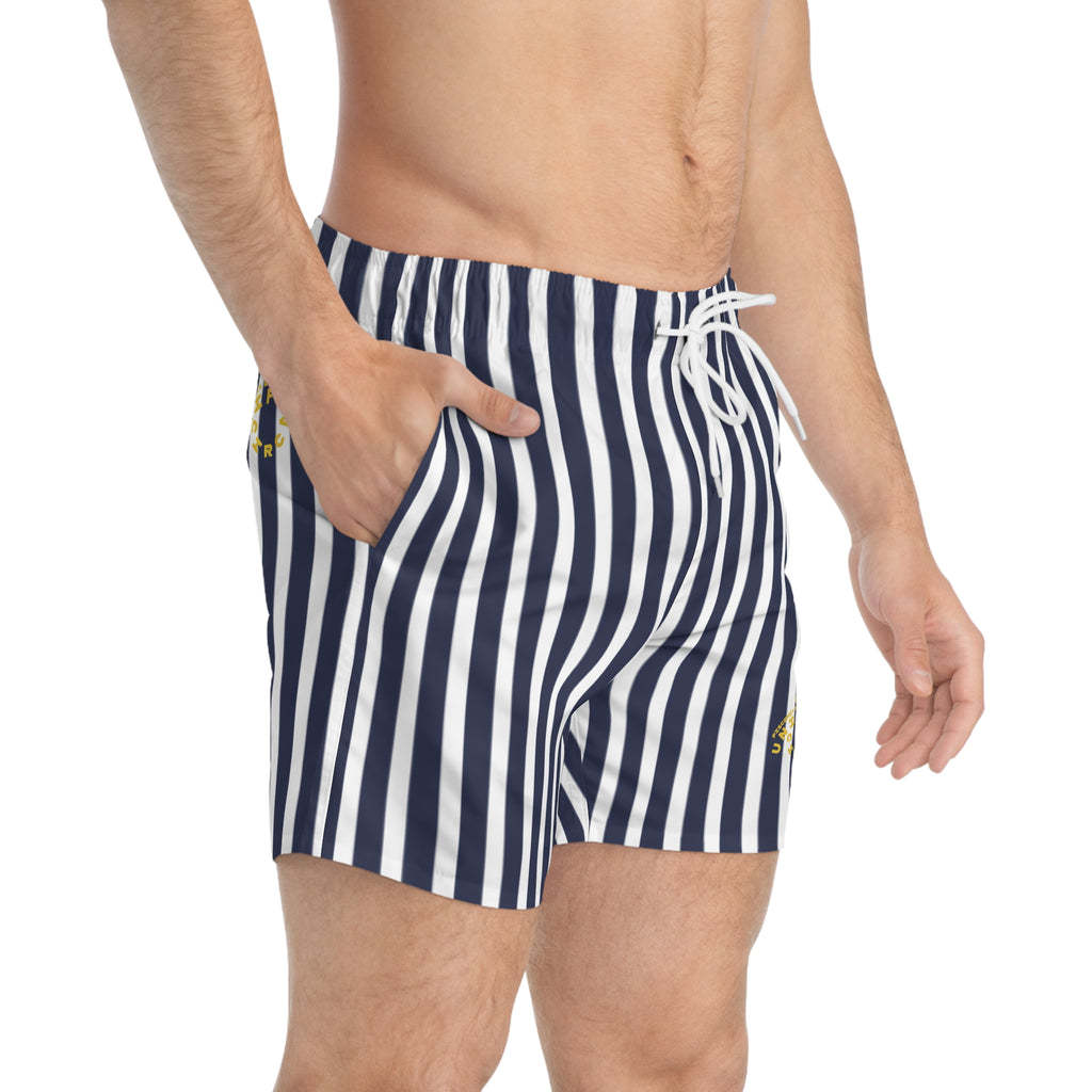 THE CLASSIC |  Navy/White SWIM TRUNKS | Printed
