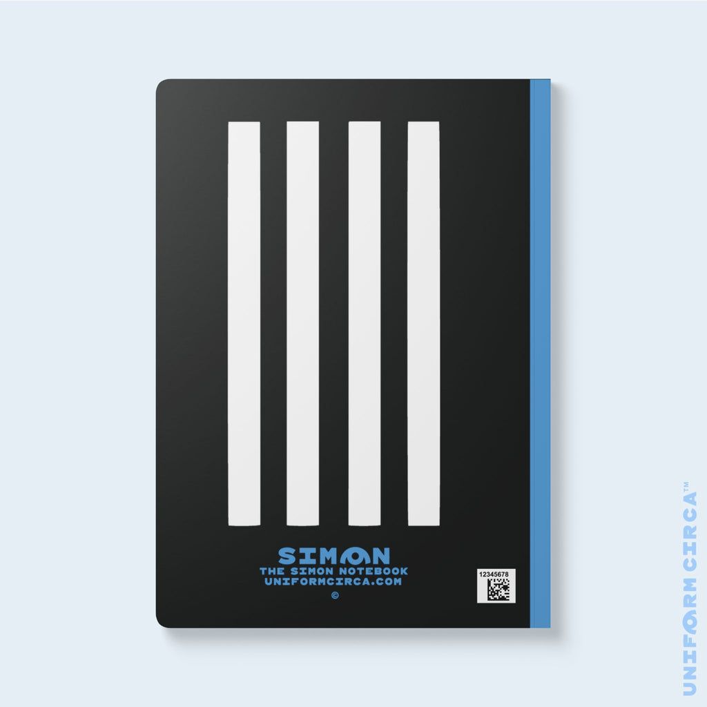 SIMON NOTE & SKETCH JOURNAL | BLACK/WHITE/BLUE (SOFT COVER)
