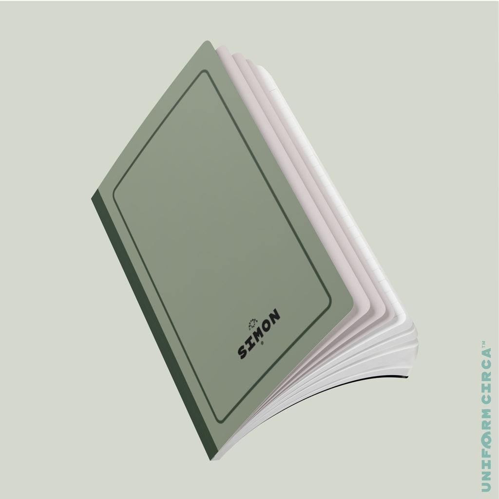 SIMON (SOFT COVER) NOTE & SKETCH JOURNAL | Dark Mint/Rolling Green