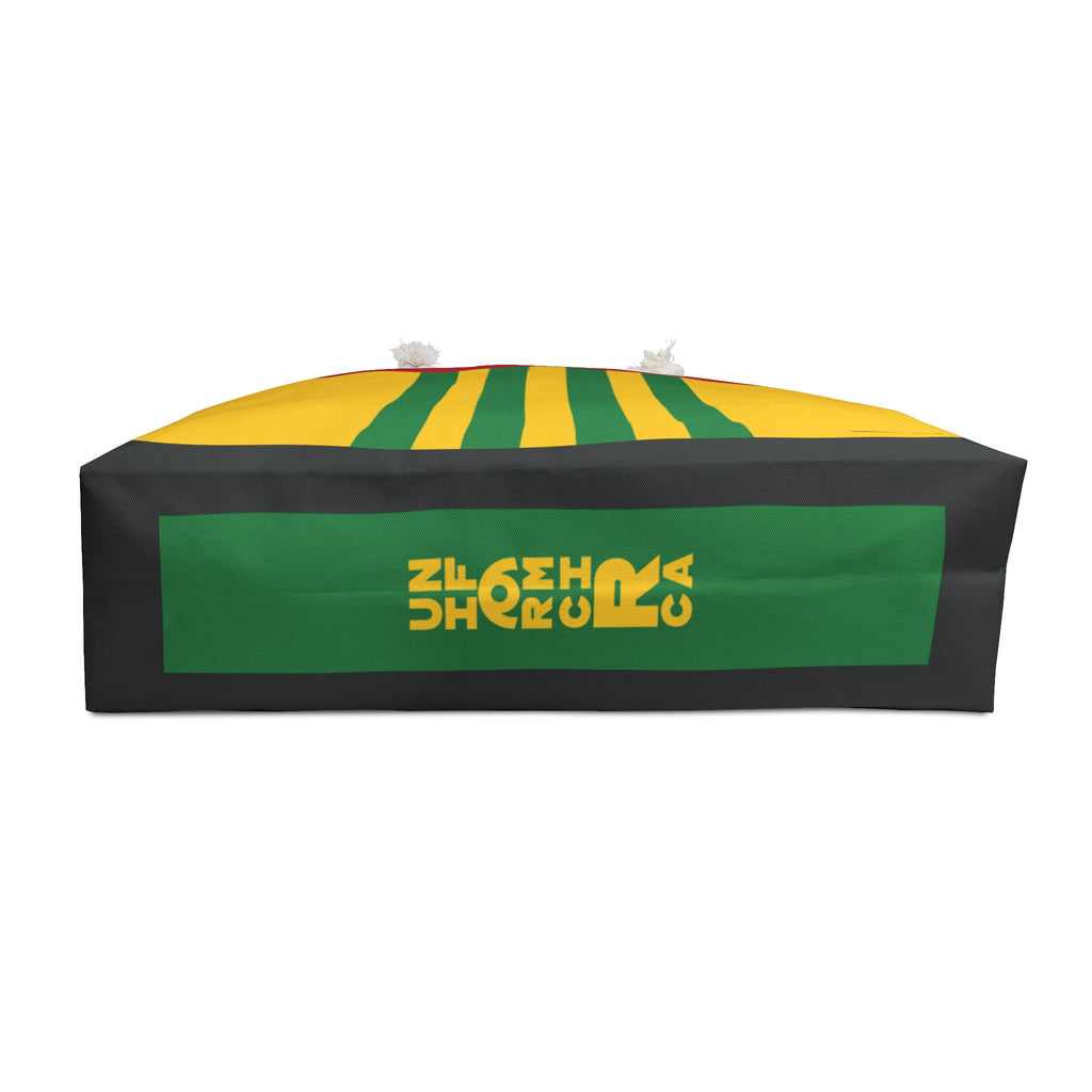 RACER MAX BAG | RED/GOLD/BLACK & GREEN Weekender Bag - Stylish Travel Tote, Gym Bag, Beach Bag, Personalized Gift, Spacious Weekend Accessories