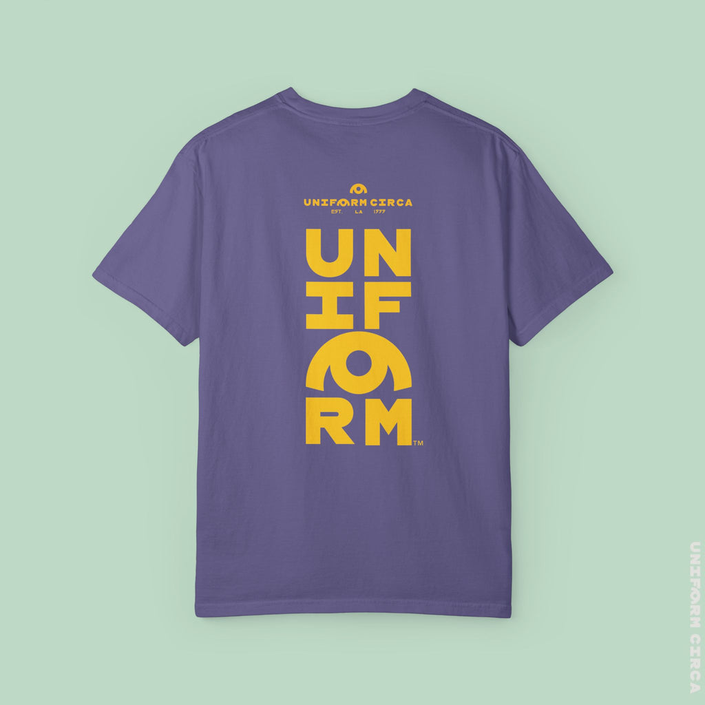 OYSTER ALL WORDMARK  | CREWNECK T-SHIRT | PRINTED YELLOW | Bold Minimalist Design