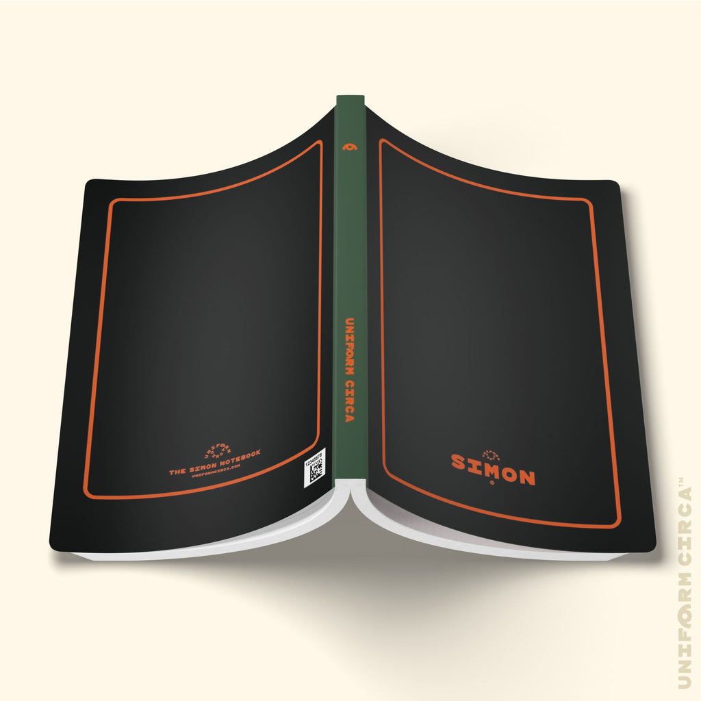 SIMON (SOFT COVER) NOTE & SKETCH JOURNAL | Black/Orange/Rolling Green