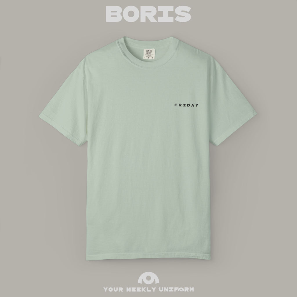 BORIS FRIDAY | CREWNECK T-SHIRT | PRINTED BLACK