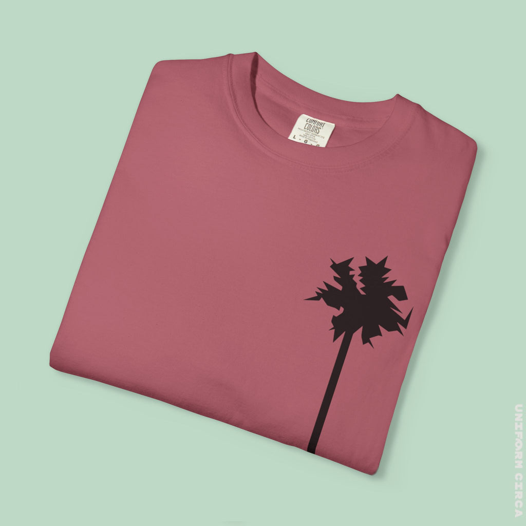 LONE PALM CREWNECK T-SHIRT | Printed Unisex Garment-Dyed Graphic Tee