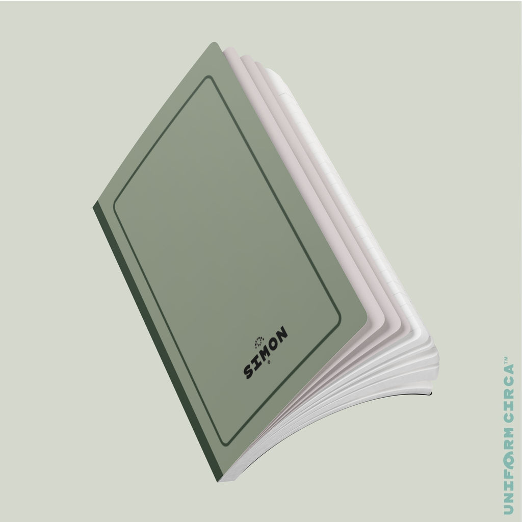 SIMON (SOFT COVER) NOTE & SKETCH JOURNAL | Dark Mint/Rolling Green