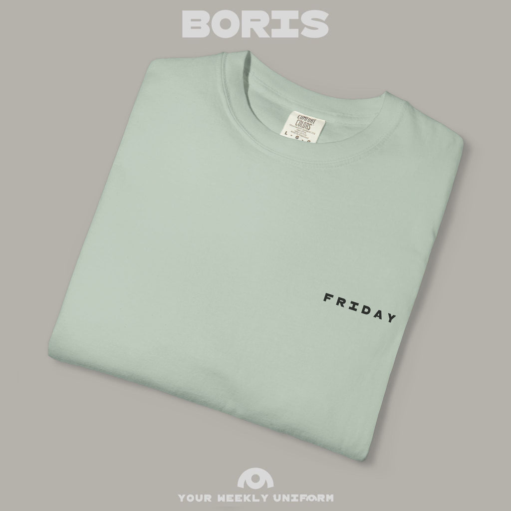 BORIS FRIDAY | CREWNECK T-SHIRT | PRINTED BLACK