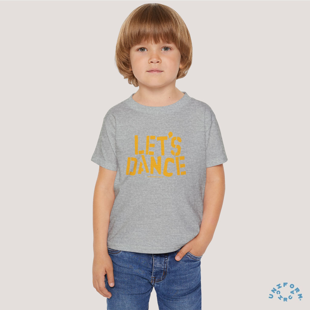 Let's Dance Toddler T-Shirt - Fun Cotton Tee for Kids (Printed Yellow)