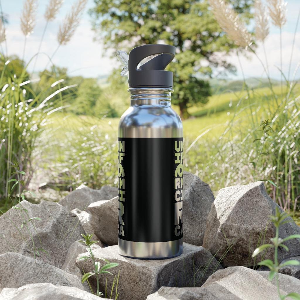 UNIFORM FULL STACK | BPA FREE, Eco-Friendly 20oz Stainless Steel Water Bottle with Straw