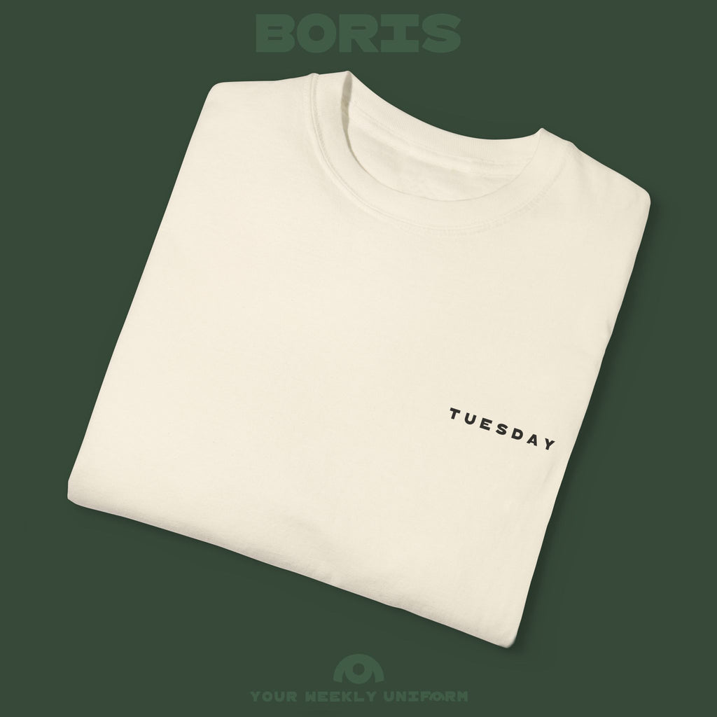 BORIS TUESDAY | CREWNECK T-SHIRT | PRINTED BLACK
