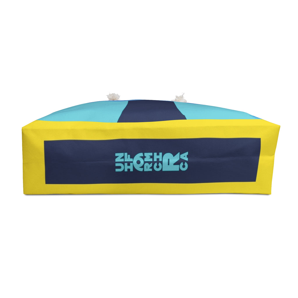 THE MAX BAG | Vibrant Turquoise/Navy/Yellow Weekender Bag - Stylish Travel Tote, Gym Bag, Beach Bag, Personalized Gift, Spacious Weekend Accessories
