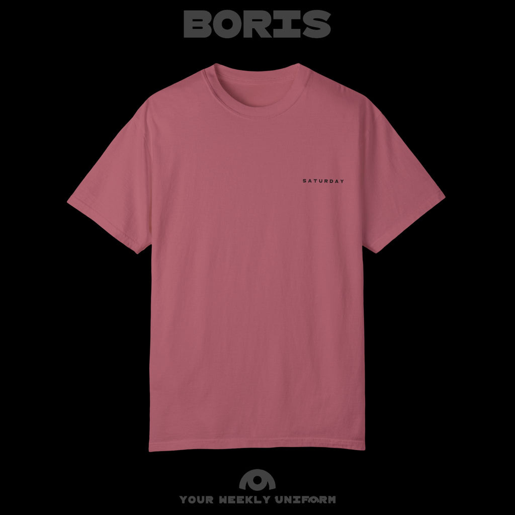 BORIS SATURDAY | CREWNECK T-SHIRT | PRINTED BLACK
