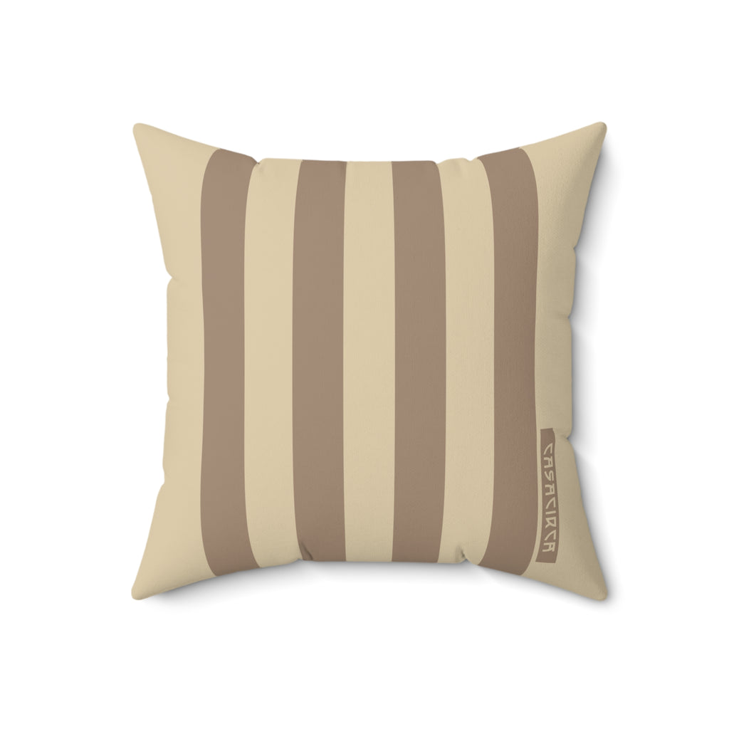 CASACIRCA | SIDECAR PILLOW | CREAM/MOCHA | Stylish Faux Suede Pillow - Home Decor, Cozy Living Room, Gift Idea, Nautical Theme, Interior Design Accents