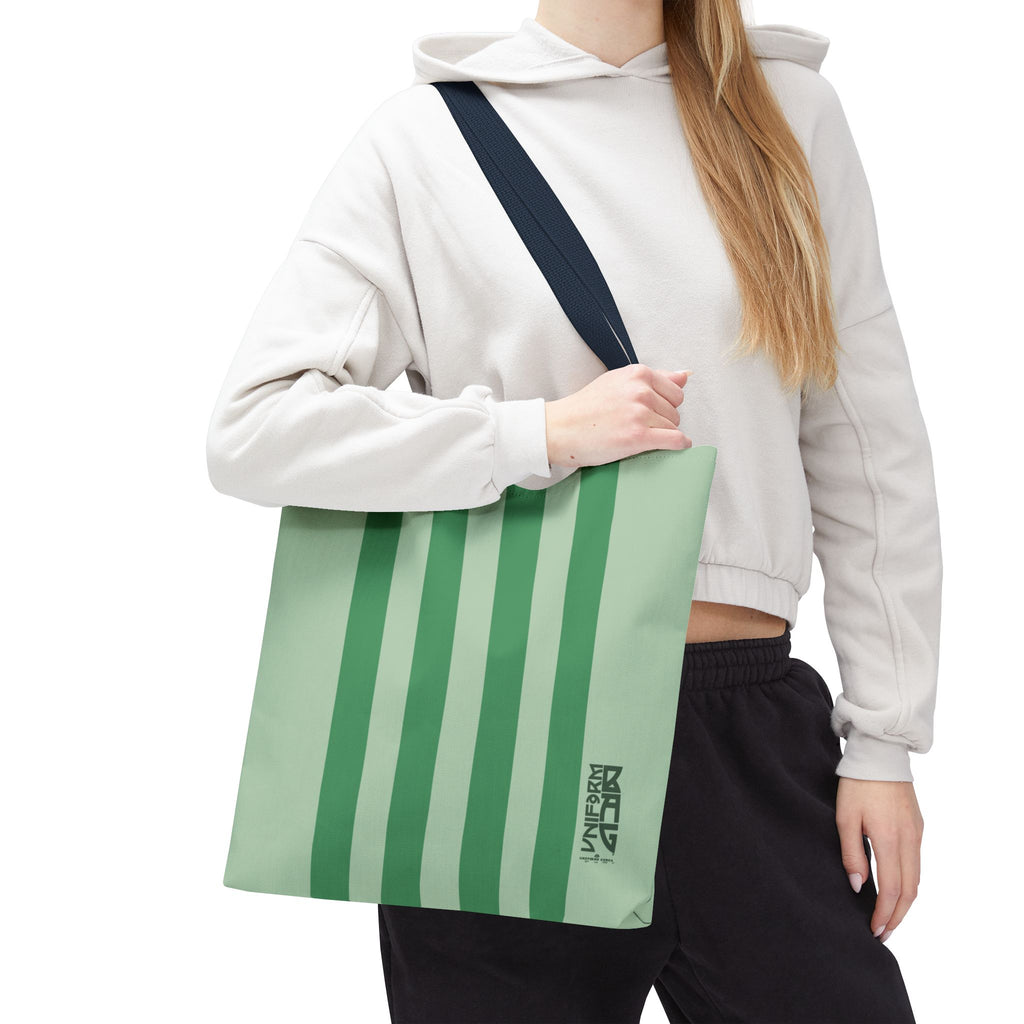 RACER JR. BAG | CUCUMBER/BOWLING GREEN | Stylish Minimalist Tote Bag, Eco-Friendly Shopping Bag, Chic Carryall, Reusable Tote, Fashionable Beach Bag, Trendy Everyday Essentials