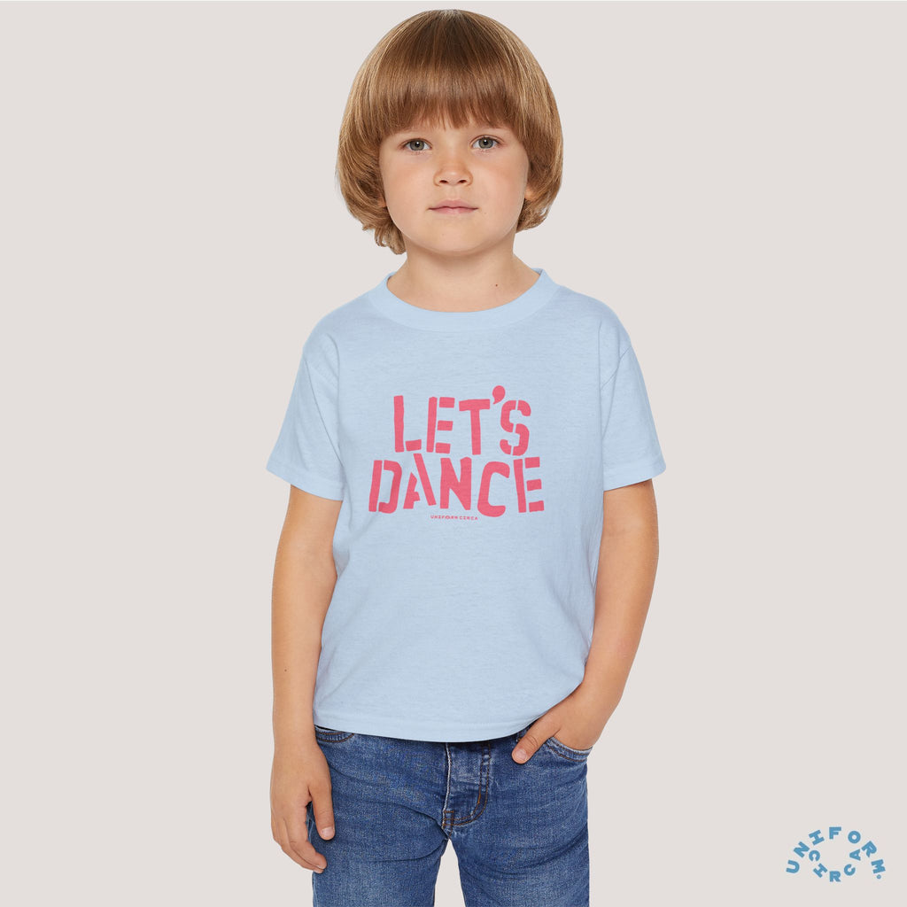 Let's Dance Toddler T-Shirt - Fun Cotton Tee for Kids (Printed Pink)