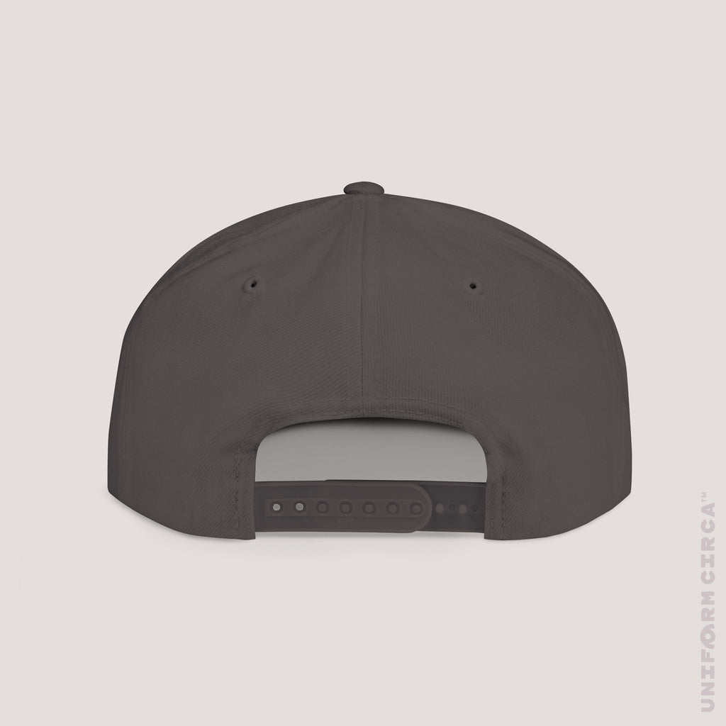 UC BOX STITCH | Embroidered White | Flat Bill Snapback