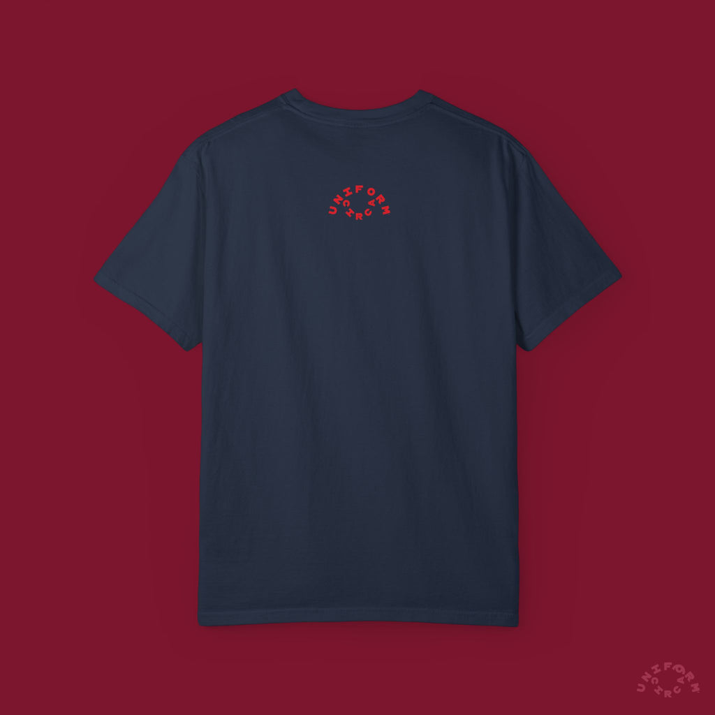 HEART WORK Crewneck T-Shirt | Printed Red