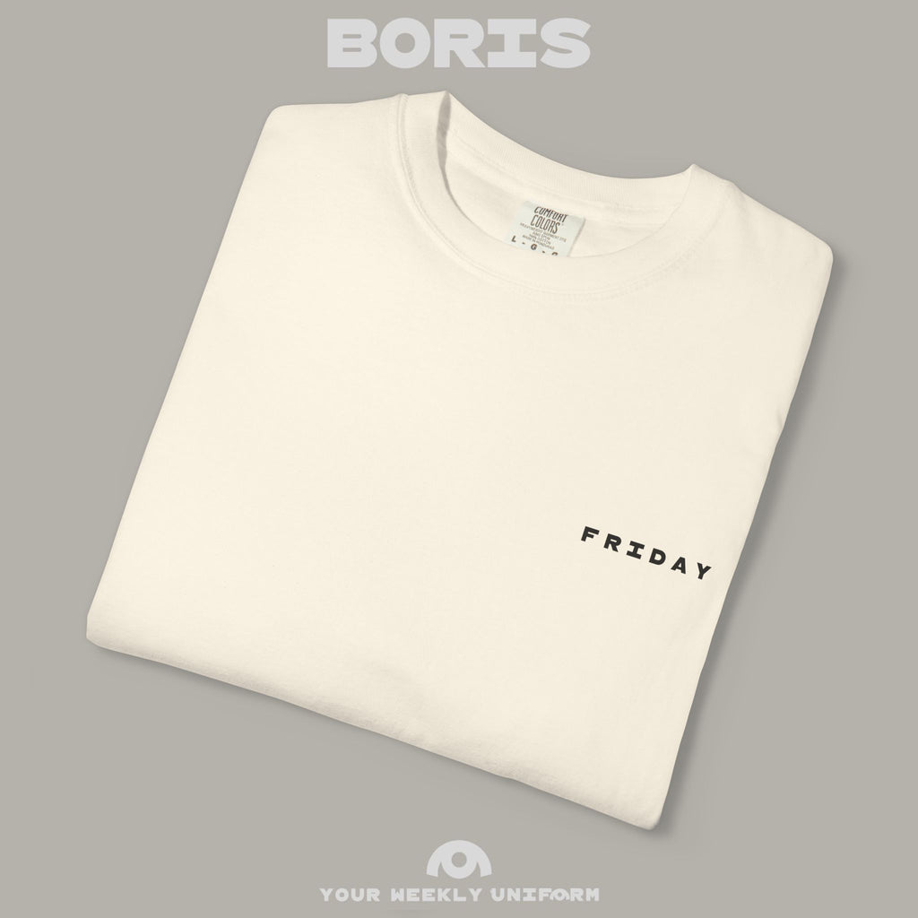 BORIS FRIDAY | CREWNECK T-SHIRT | PRINTED BLACK