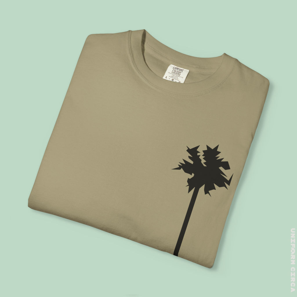 LONE PALM CREWNECK T-SHIRT | Printed Unisex Garment-Dyed Graphic Tee