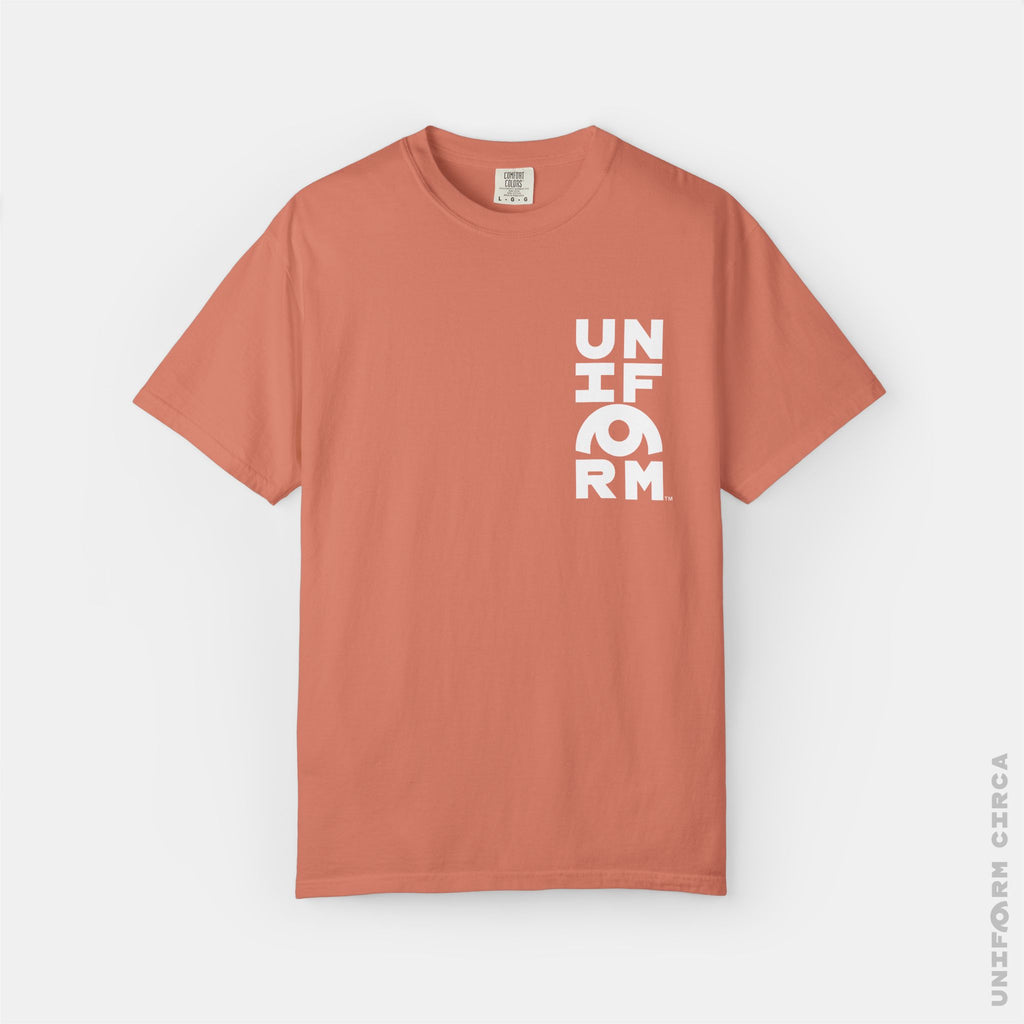 UNIFORM HALF STACK | Crewneck T-Shirt | Printed White | Bold Minimalist Print