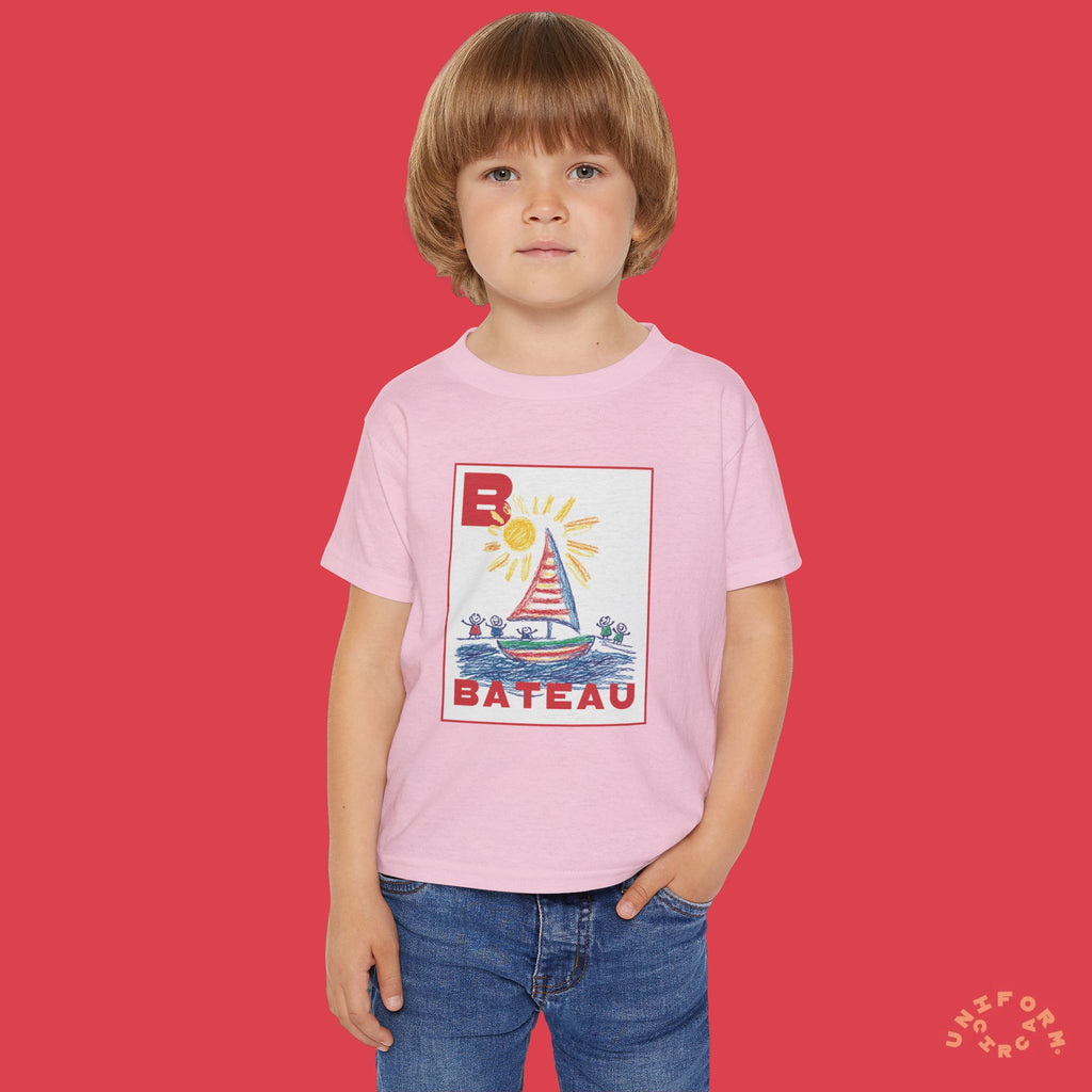 Bateau/Boat Design Toddler T-Shirt - Perfect for Playful Days