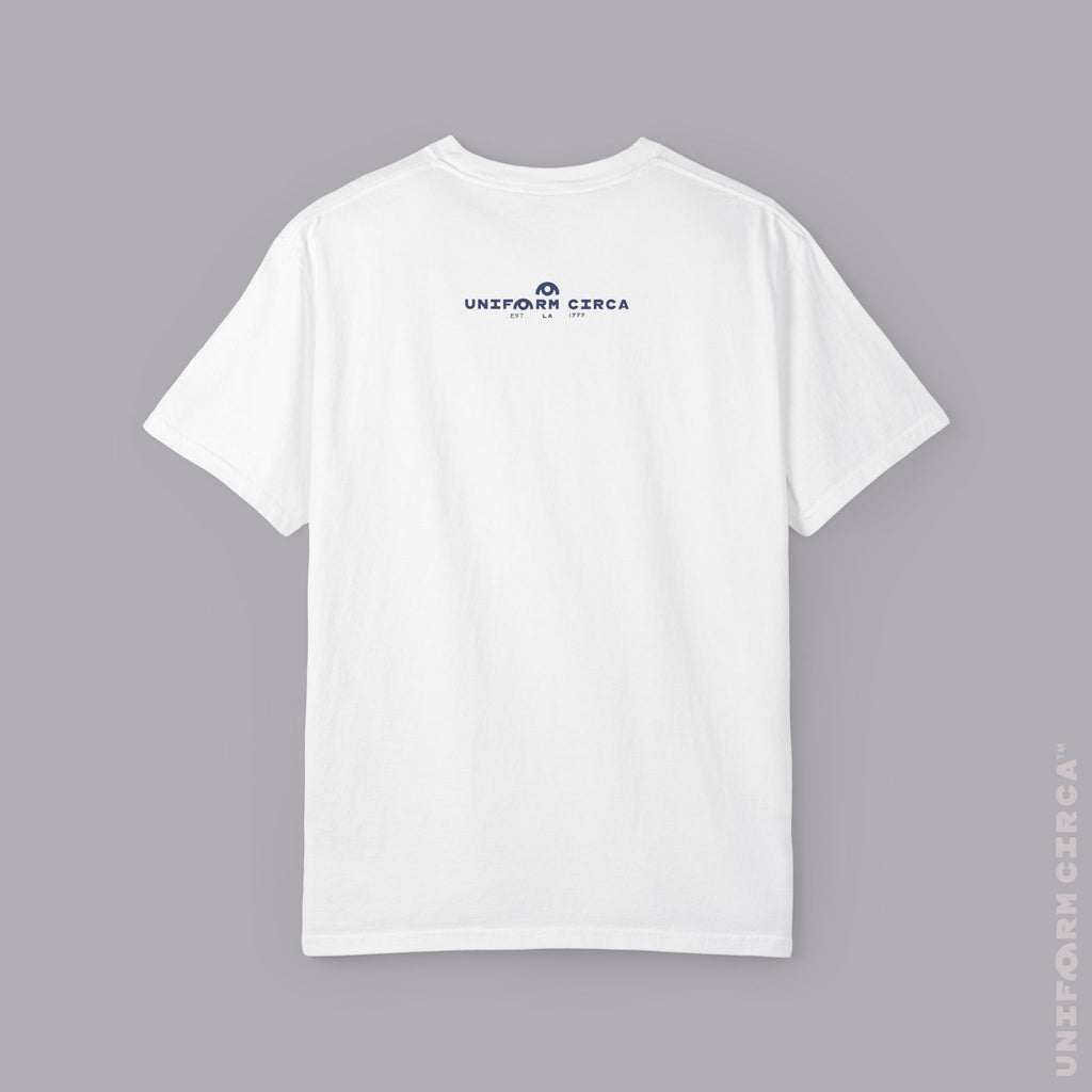 PALMS NAVY CREWNECK T-SHIRT | Printed