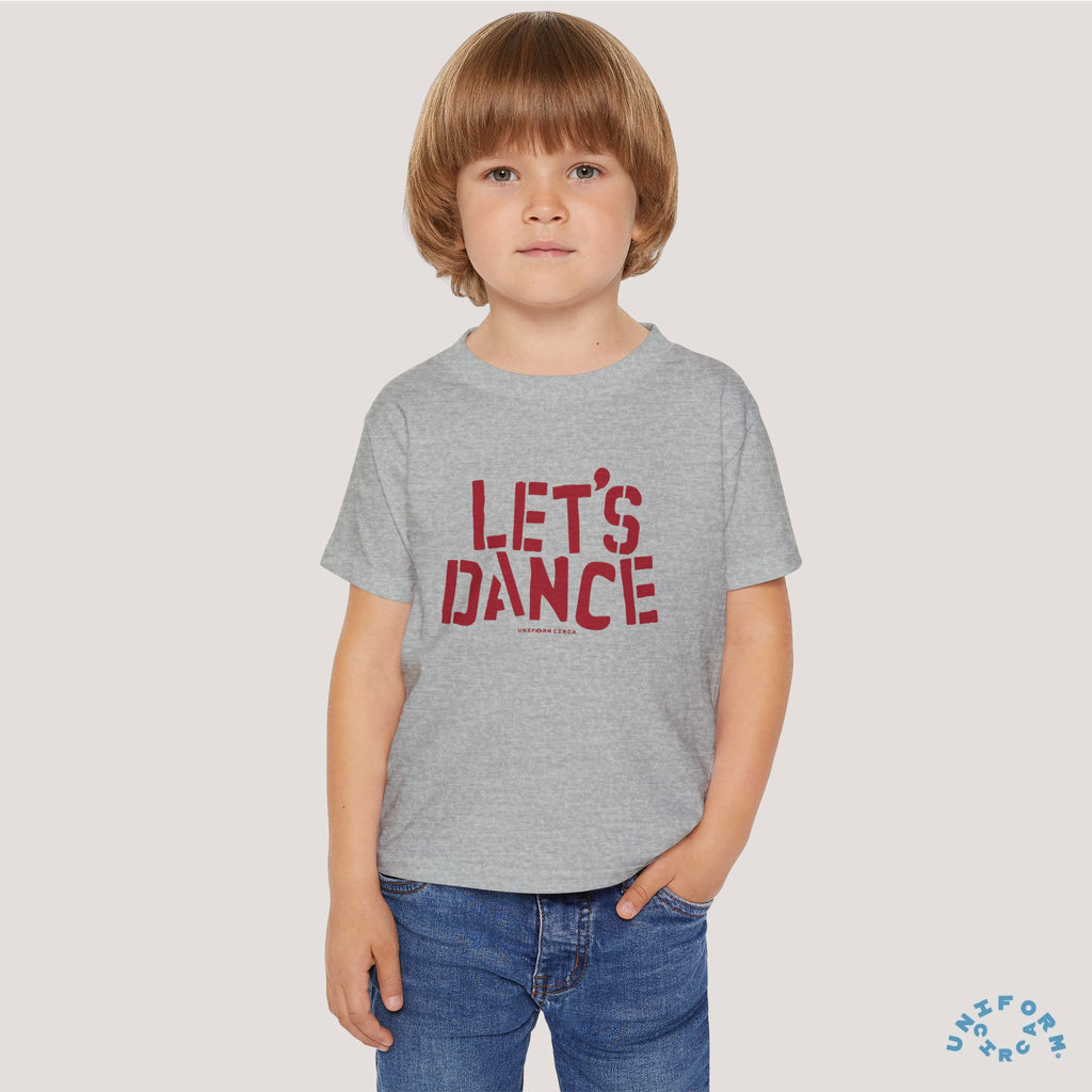Let's Dance Toddler T-Shirt - Fun Cotton Tee for Kids (Printed Red)