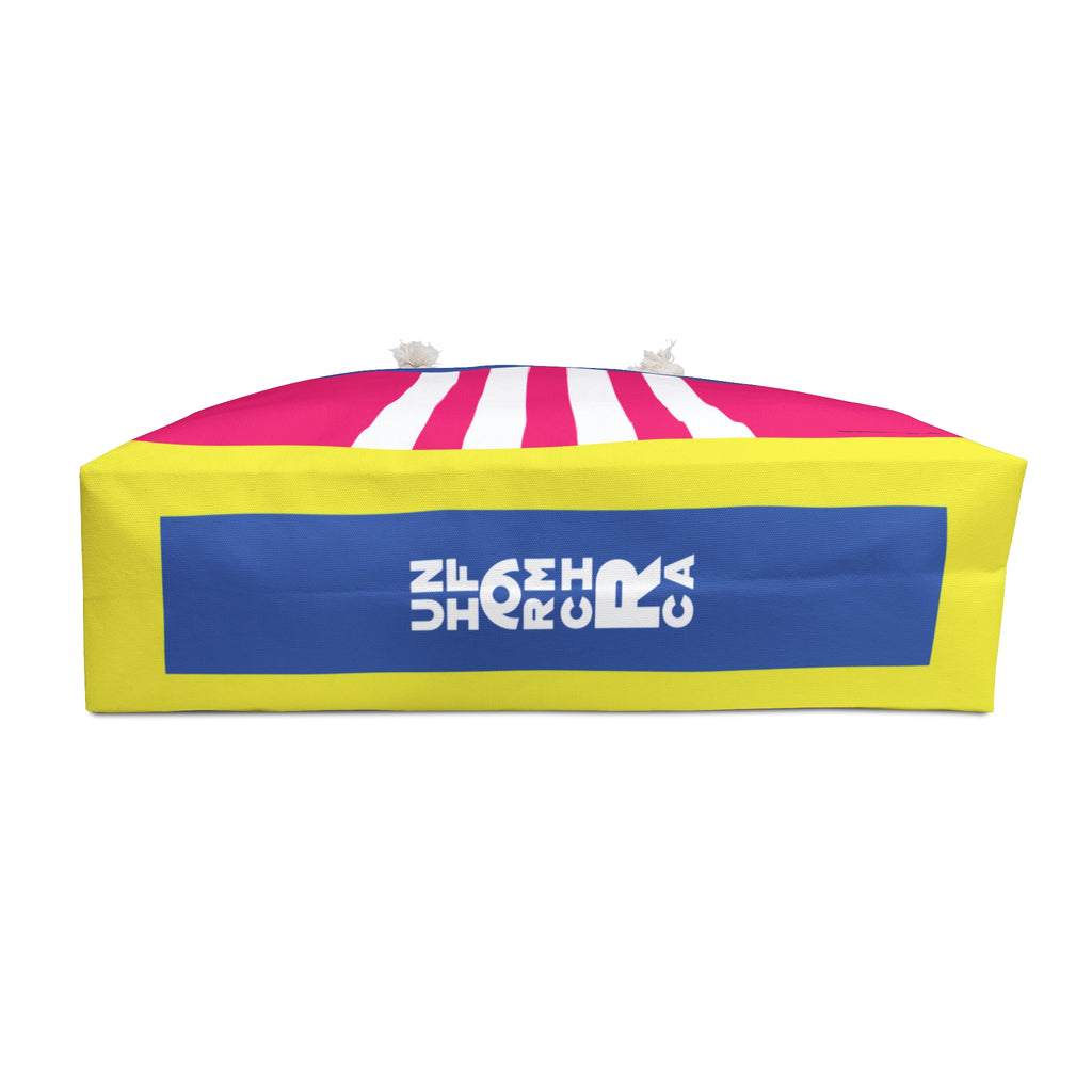 THE 80 RACER MAX | HOT PINK/YELLOW/BLUE Weekender Bag - Stylish Travel Tote, Gym Bag, Beach Bag, Personalized Gift, Spacious Weekend Accessories