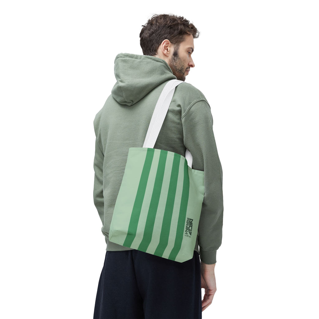 RACER JR. BAG | CUCUMBER/BOWLING GREEN | Stylish Minimalist Tote Bag, Eco-Friendly Shopping Bag, Chic Carryall, Reusable Tote, Fashionable Beach Bag, Trendy Everyday Essentials
