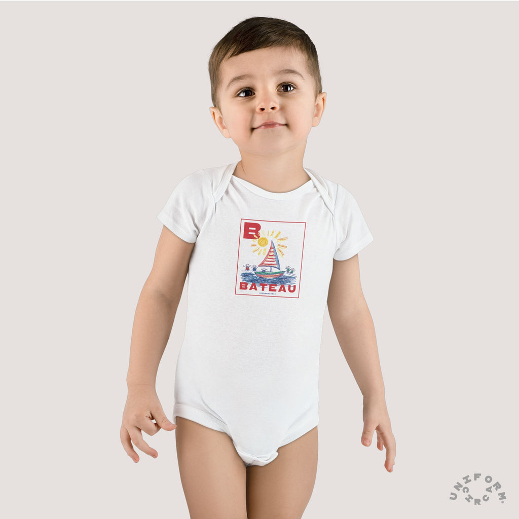 Organic Baby Onesie - BATEAU Cute Infant Bodysuit for Newborns