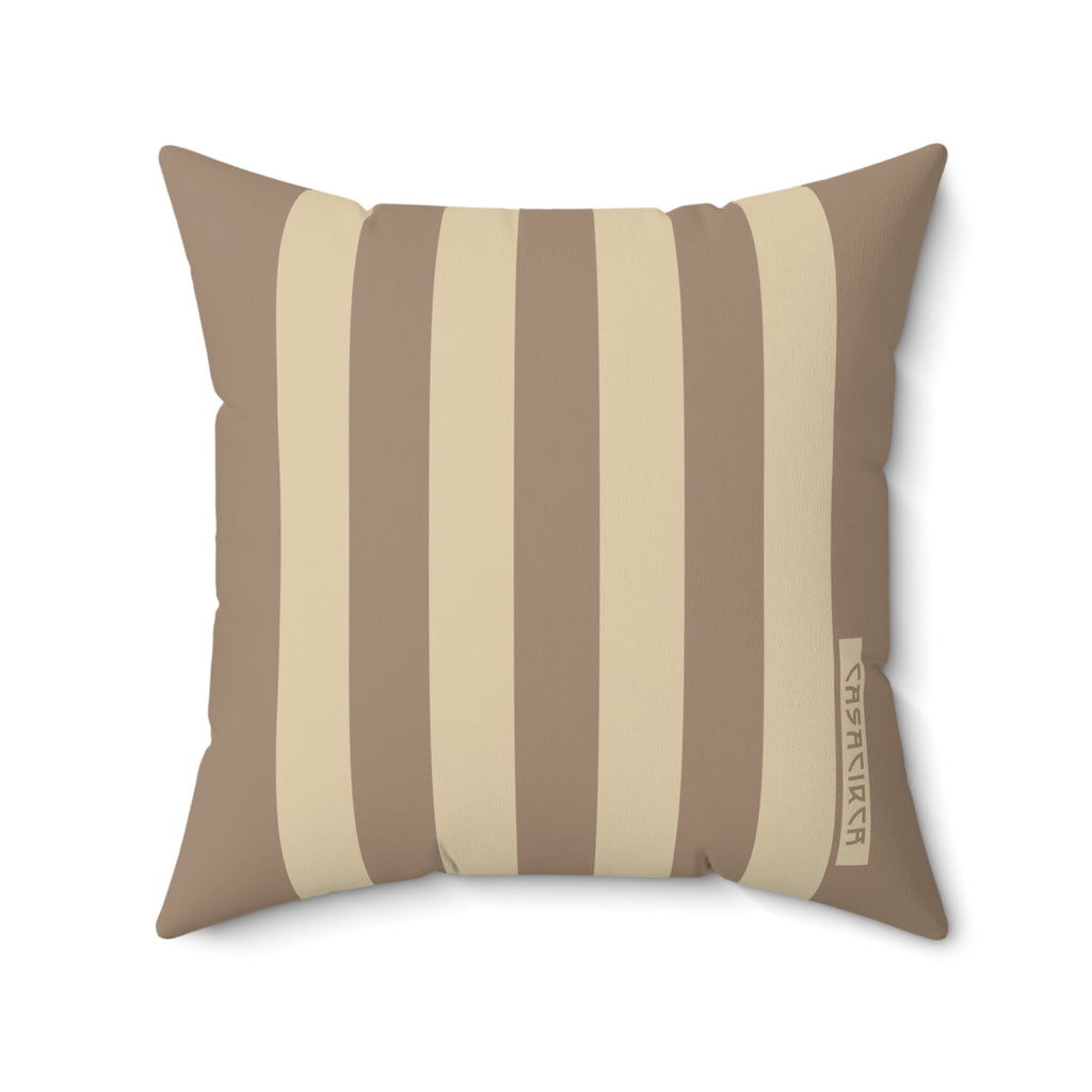 CASACIRCA | SIDECAR PILLOW | CREAM/MOCHA | Stylish Faux Suede Pillow - Home Decor, Cozy Living Room, Gift Idea, Nautical Theme, Interior Design Accents