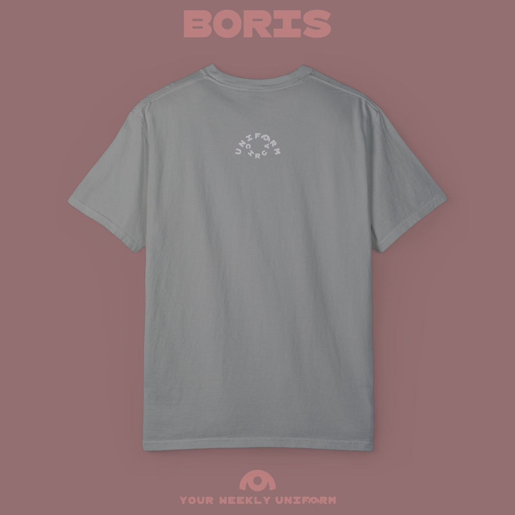 BORIS THURSDAY | CREWNECK T-SHIRT| PRINTED BLACK