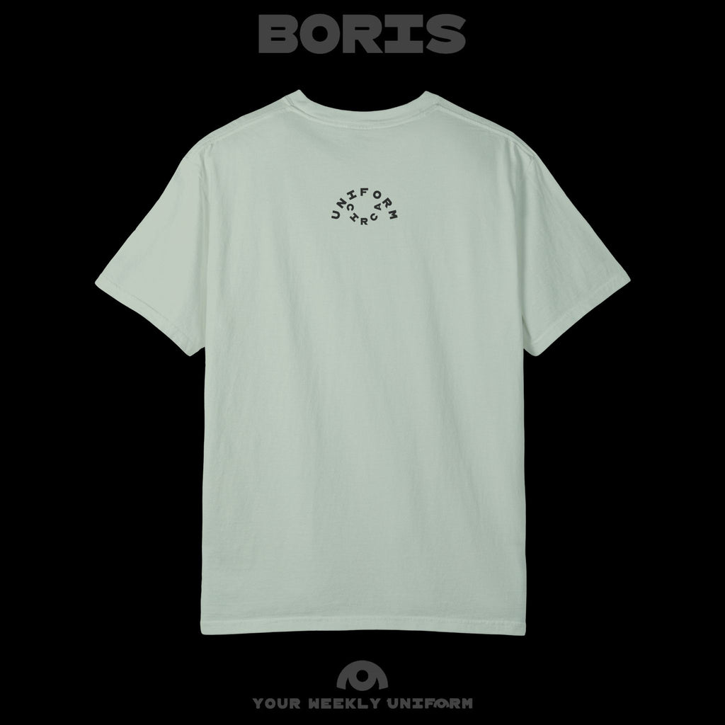 BORIS SATURDAY | CREWNECK T-SHIRT | PRINTED BLACK