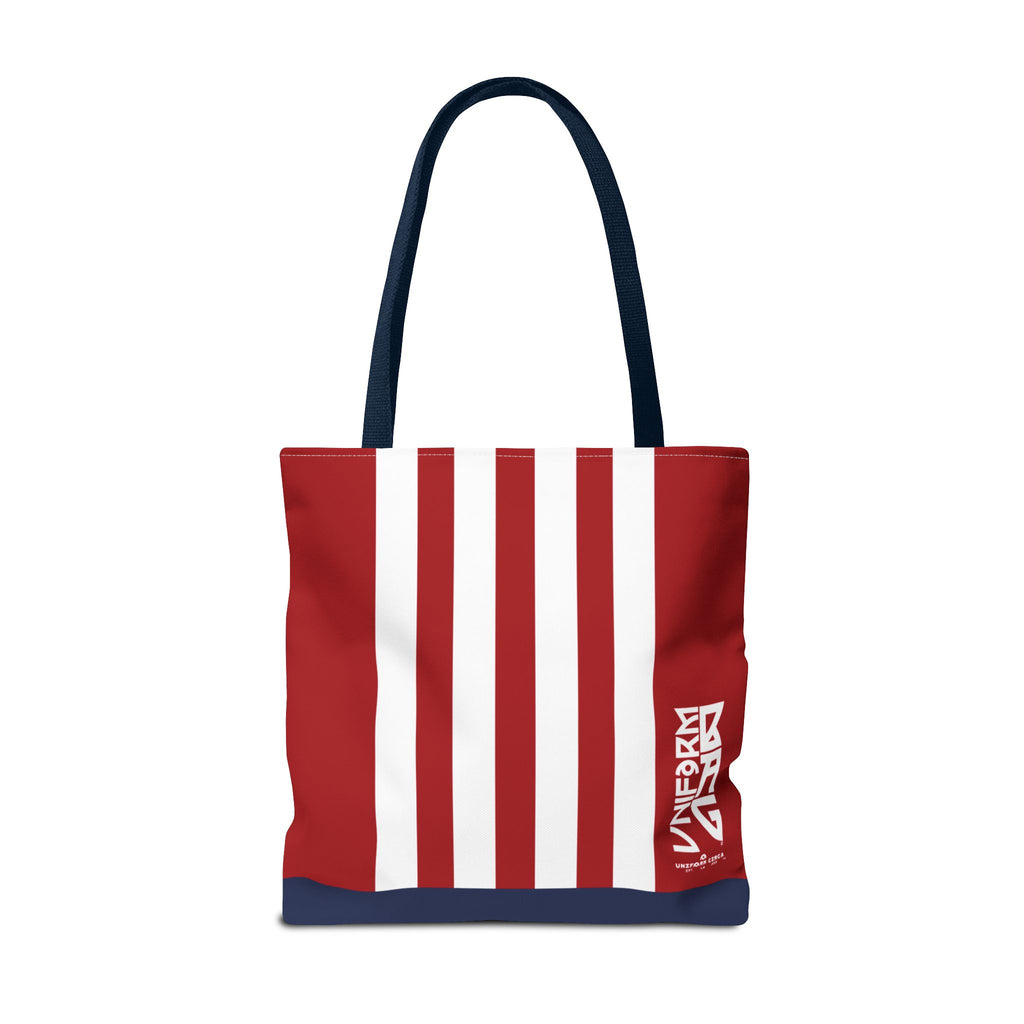 RACER JR. BAG | NAVY/WHITE/RED | Stylish Minimalist Tote Bag, Eco-Friendly Shopping Bag, Chic Carryall, Reusable Tote, Fashionable Beach Bag, Trendy Everyday Essentials