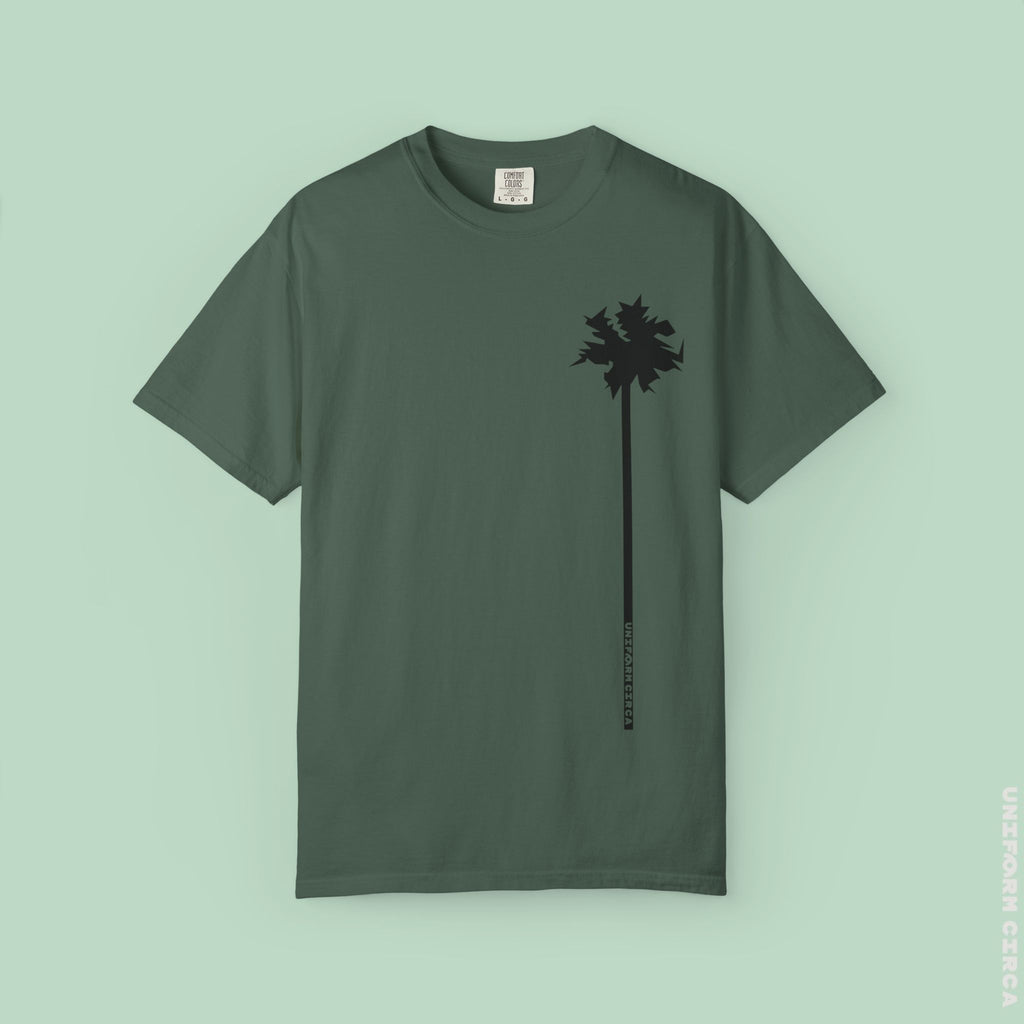 LONE PALM CREWNECK T-SHIRT | Printed Unisex Garment-Dyed Graphic Tee