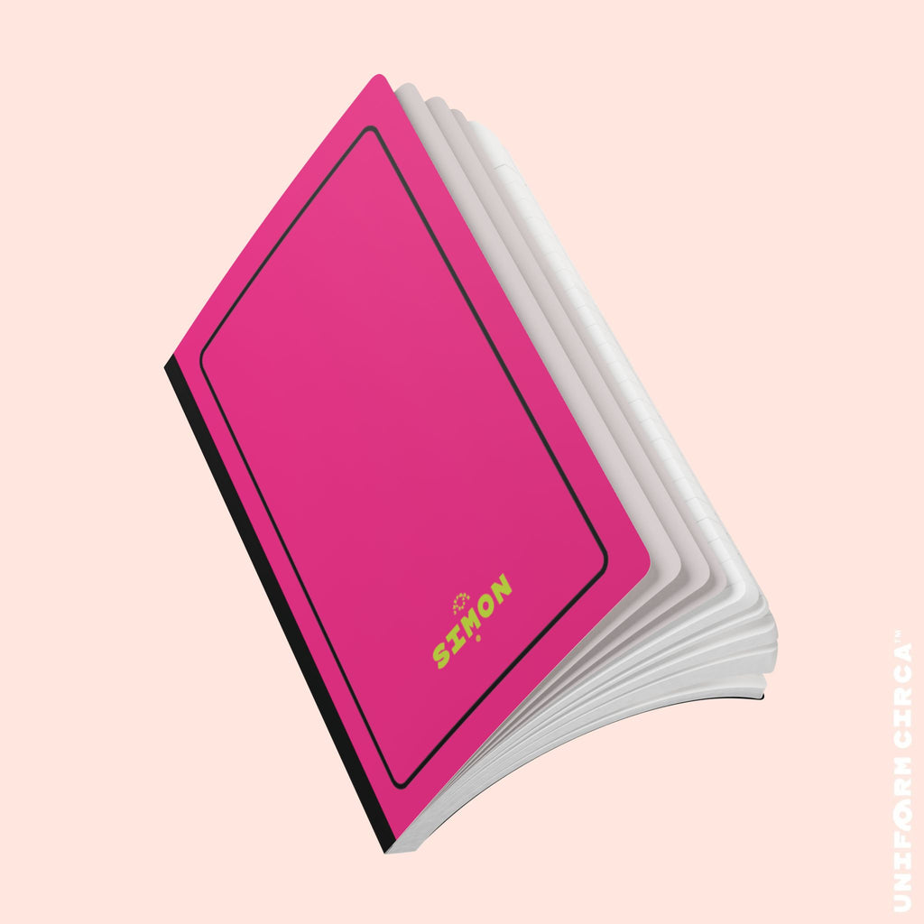 SIMON (LINED) NOTE & SKETCH JOURNAL | Hot Pink/Acid Green/Black