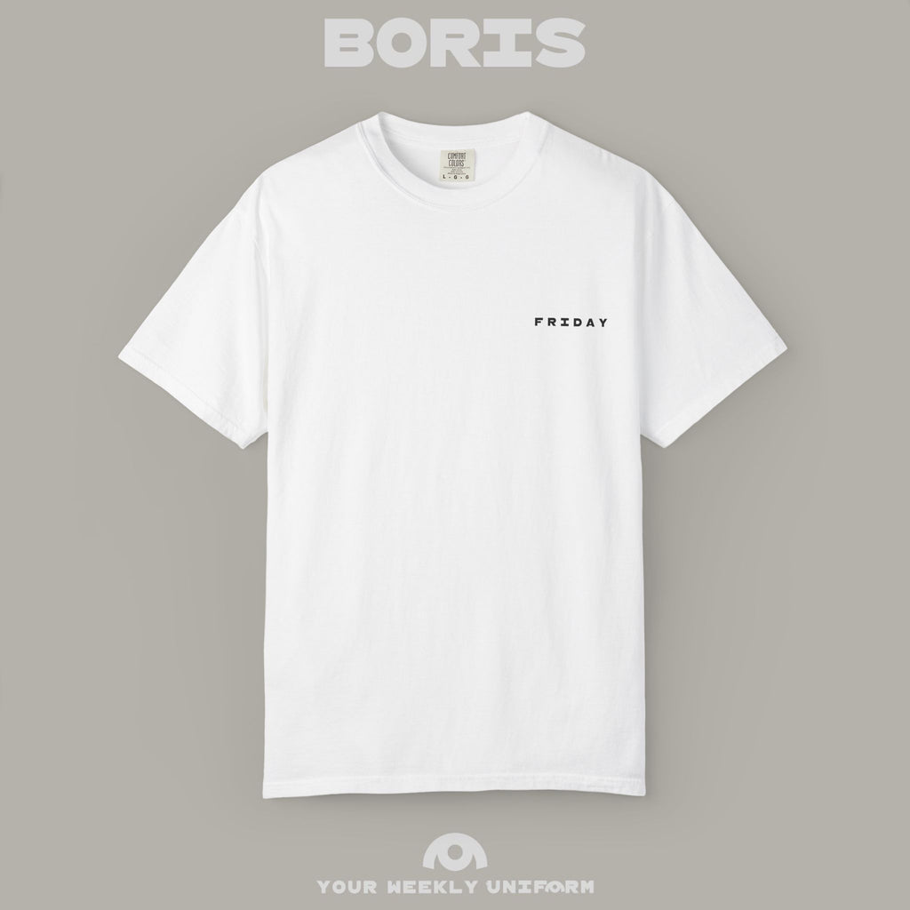 BORIS FRIDAY | CREWNECK T-SHIRT | PRINTED BLACK