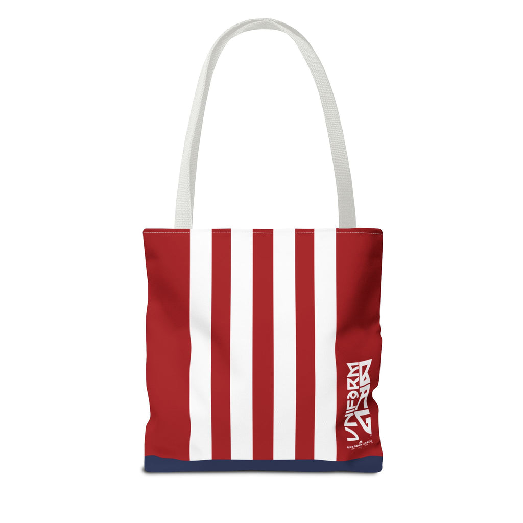 RACER JR. BAG | NAVY/WHITE/RED | Stylish Minimalist Tote Bag, Eco-Friendly Shopping Bag, Chic Carryall, Reusable Tote, Fashionable Beach Bag, Trendy Everyday Essentials