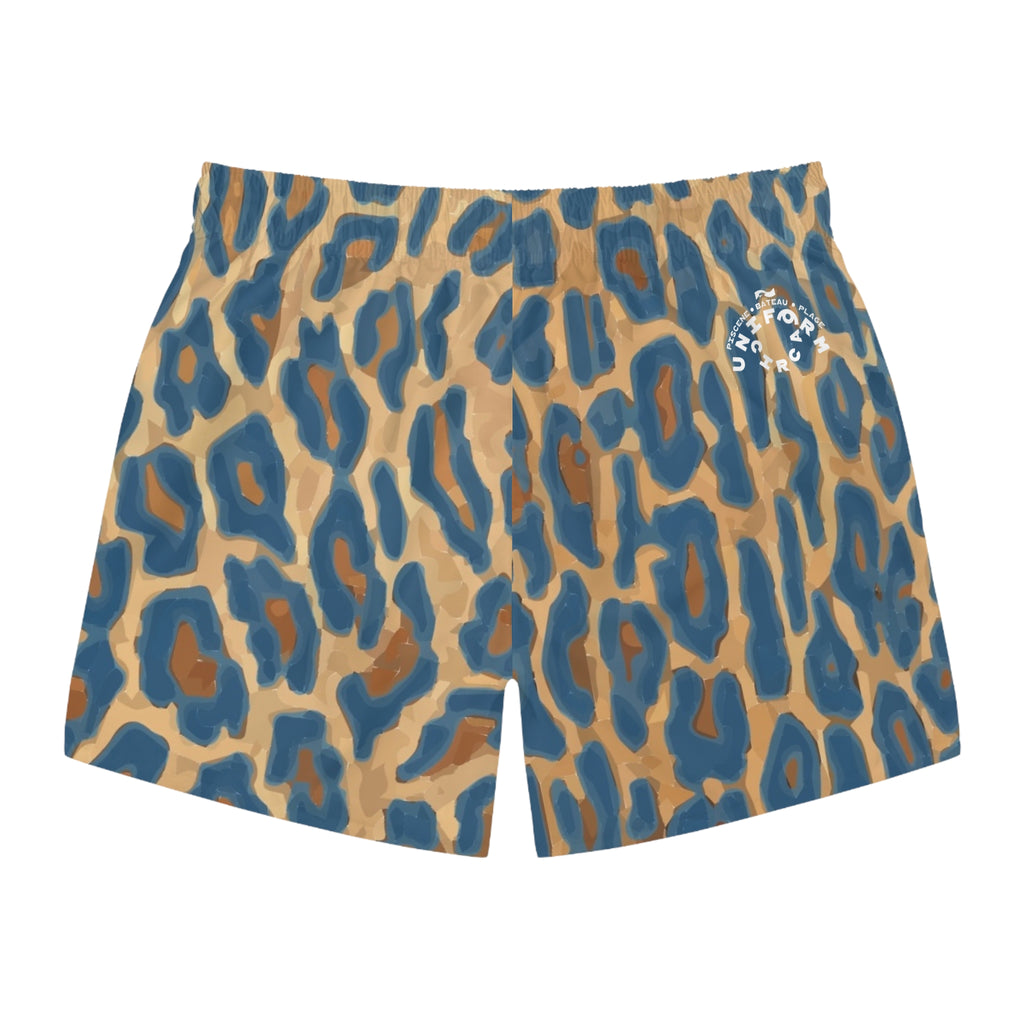 LEOPARD SWIM TRUNKS | Sea Blue |  Printed