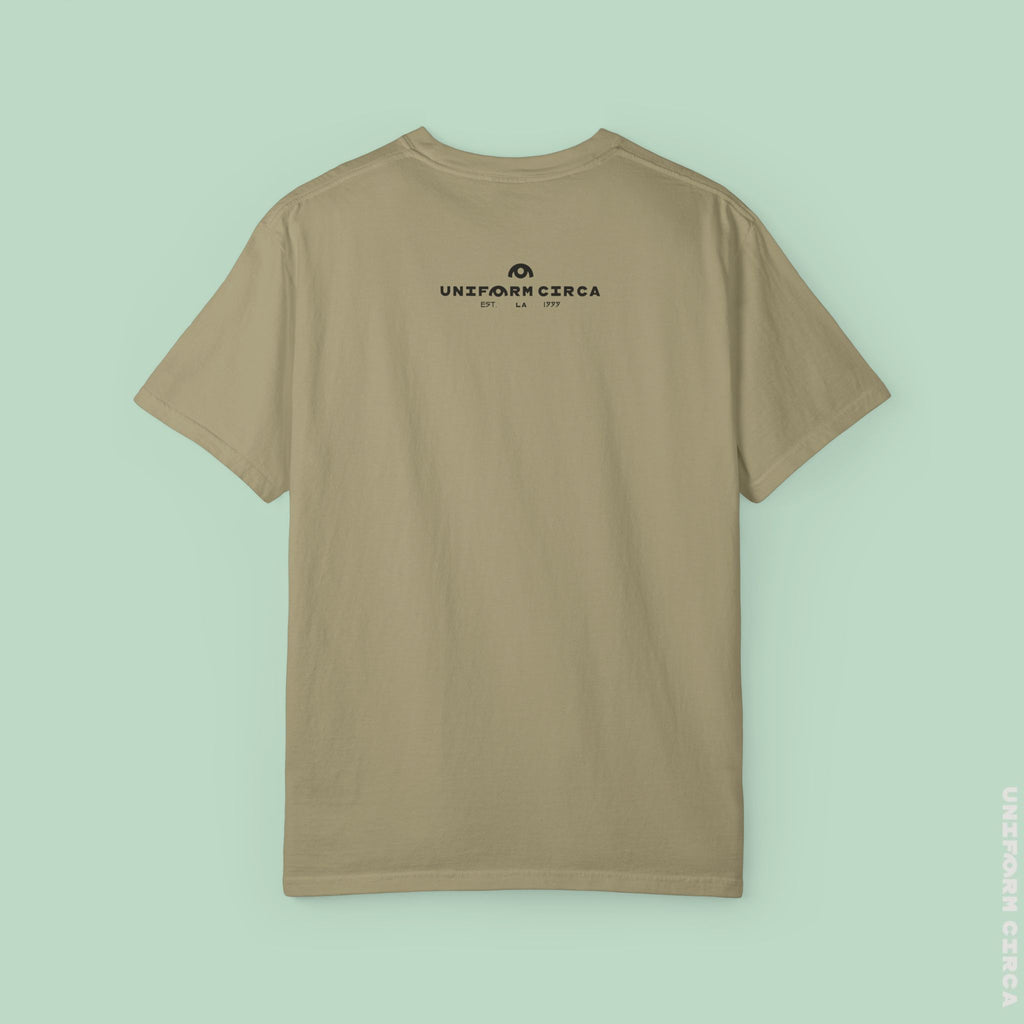 LONE PALM CREWNECK T-SHIRT | Printed Unisex Garment-Dyed Graphic Tee