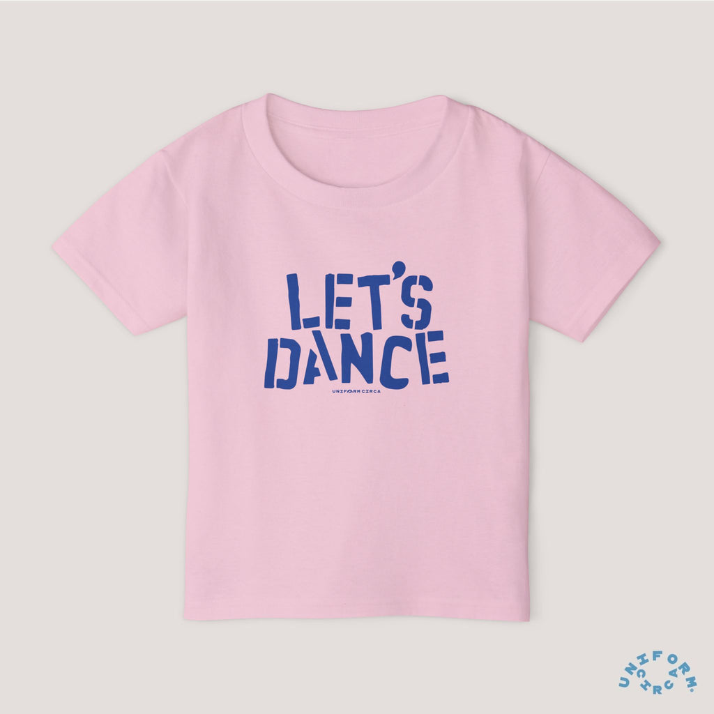 Let's Dance Toddler T-Shirt - Fun Cotton Tee for Kids (Printed Blue)