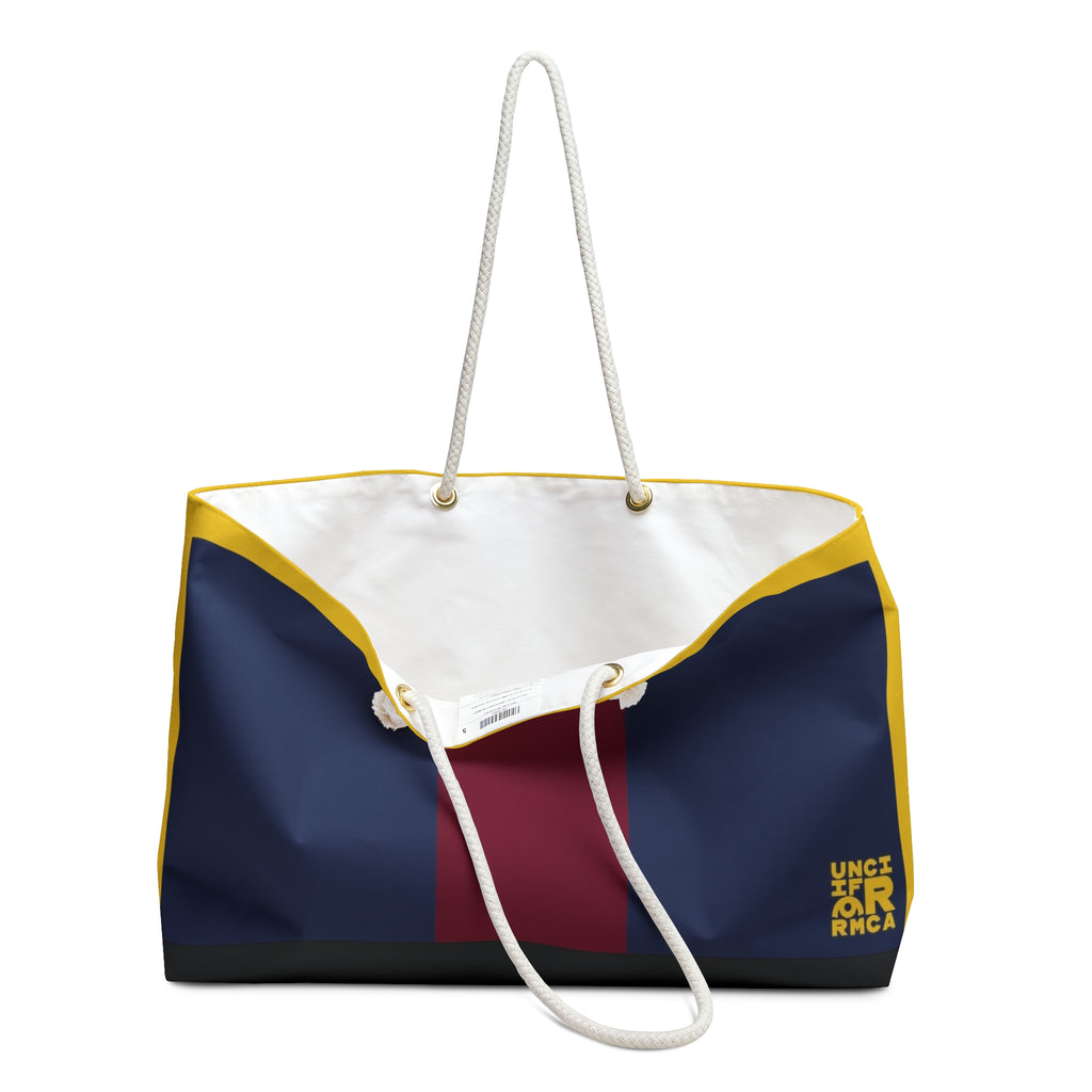 THE MAX BAG | Navy/Burgundy Weekender Bag - Stylish Travel Tote, Gym Bag, Beach Bag, Personalized Gift, Spacious Weekend Accessories