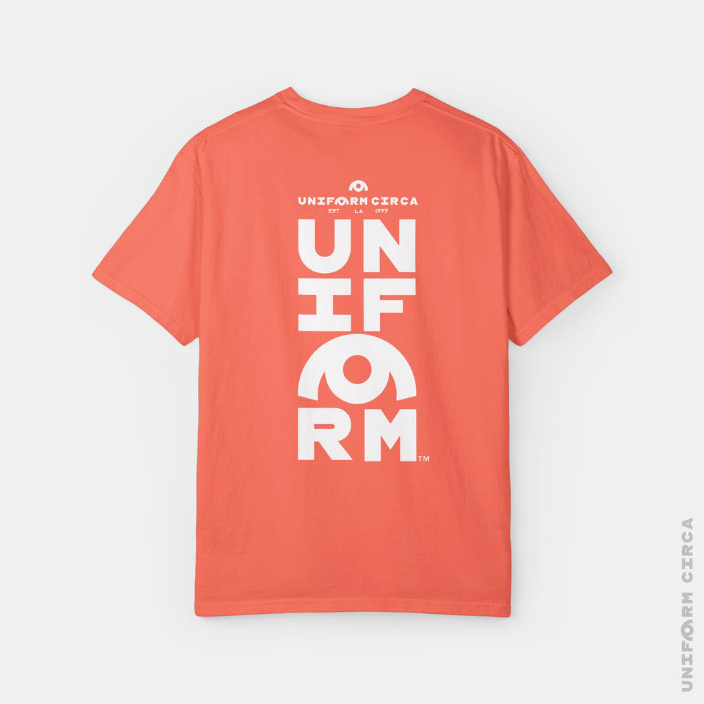 UNIFORM HALF STACK | Crewneck T-Shirt | Printed White | Bold Minimalist Print