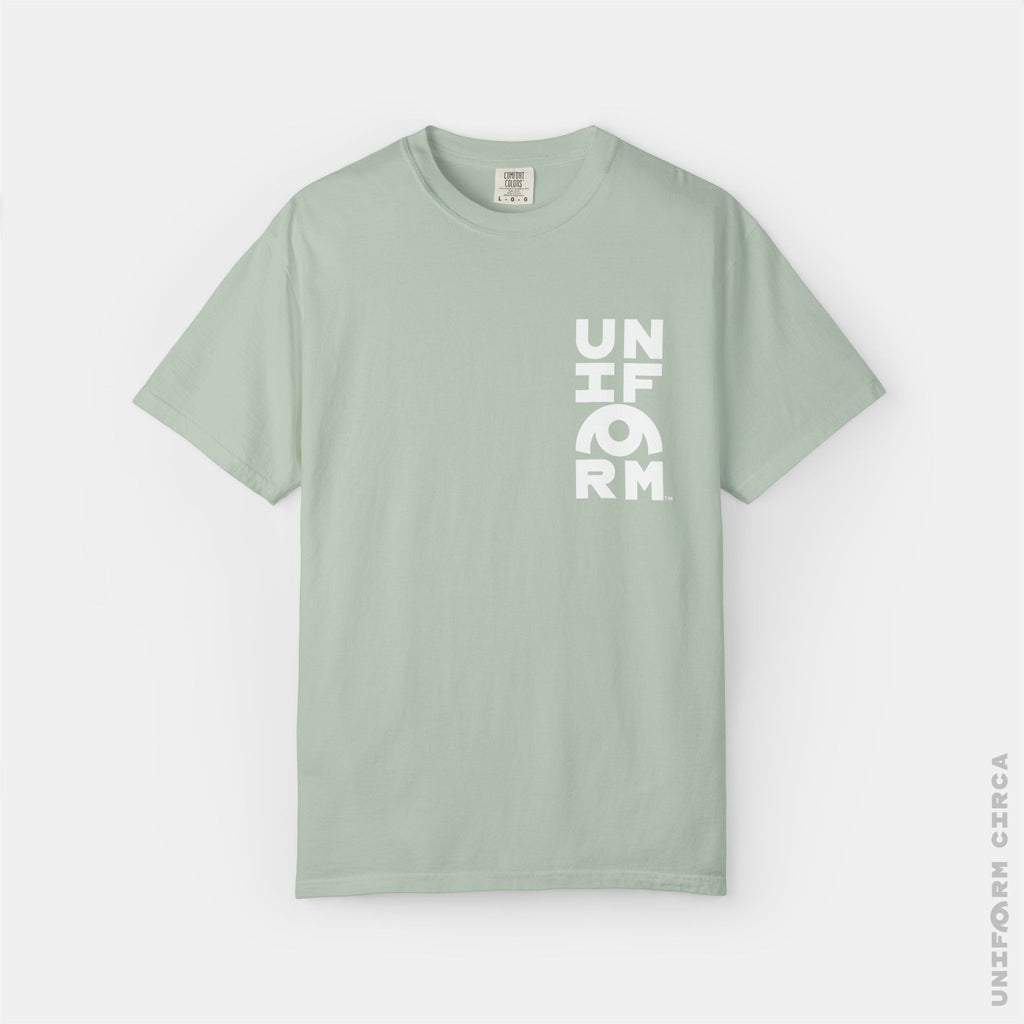 UNIFORM HALF STACK | Crewneck T-Shirt | Printed White | Bold Minimalist Print